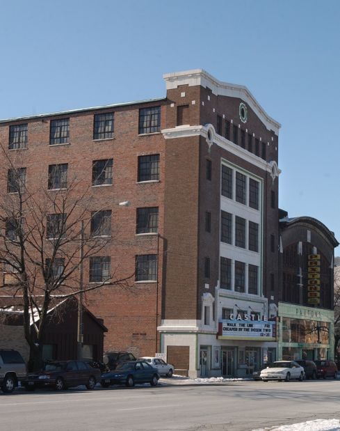 The east side of the Castle Theater is seen in December 2005